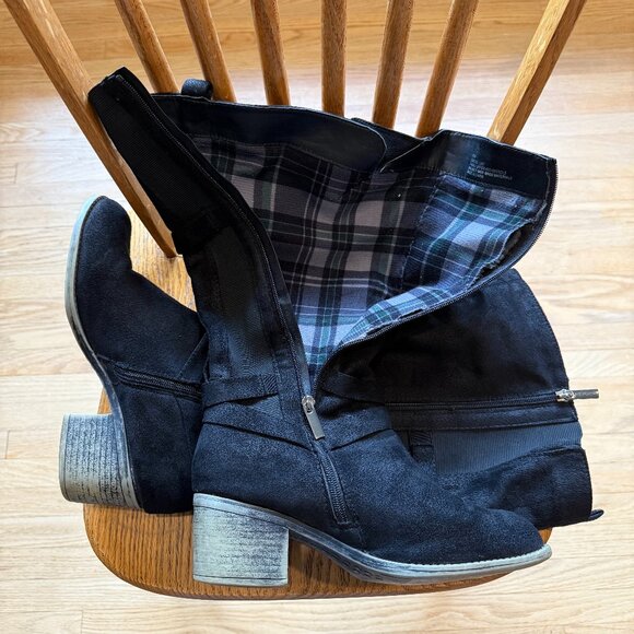 Cloudwalkers - Women's Greene Tall Boots - Black Suede-Look - Picture 5 of 6